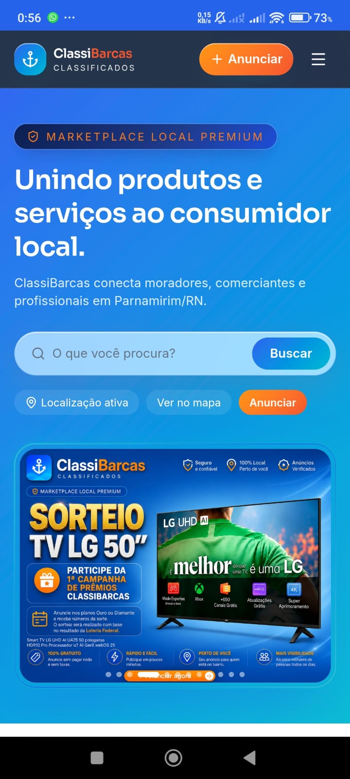 ClassiBarcas — versão mobile